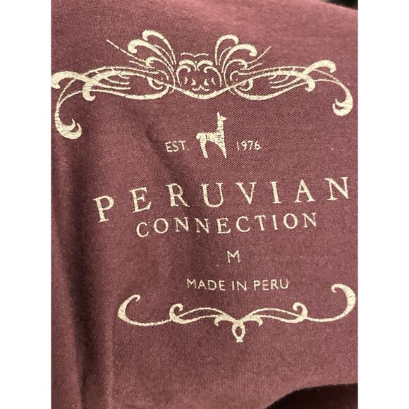 Peruvian Connection Tank Top Women Size Medium‎ Wine Purple Pima Cotton Stretch - Picture 3 of 3